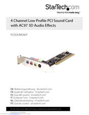 StarTech.com PCISOUND4LP Instruction Manual