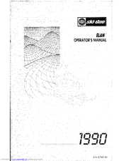 Ski-Doo 1990 Elan Operator's Manual