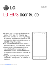 LG E973 User Manual