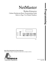 Alliance Laundry Systems NetMaster SC35NX2 Instructions Manual