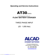 Alcad AT30 SERIES Operating And Service Instructions