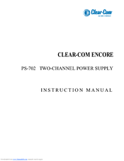CLEAR-COM PS-702 Instruction Manual