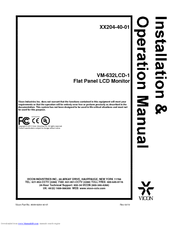 Vicon VM-632LCD-1 Installation & Operation Manual