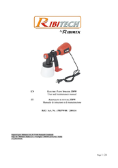 Ribitech PRPW08 User And Maintenance Manual