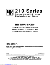 Armstrong AMC-210 Series Instructions Manual