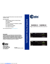 Cable Electronics CE Labs SW404HD Instruction Manual