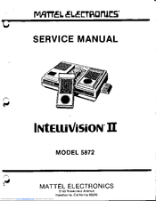 Mattel IntelliVision II 5872 Service Manual