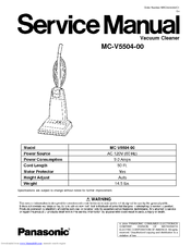Panasonic MC-V5504-00 Service Manual