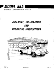 Overhead Door 55A Assembly, Installation And Operating Instructions