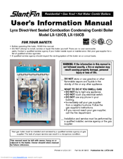 Slant/Fin LX-150CB User's Information Manual