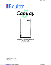 Boulter Camray 5 Installation & Maintenance Manual