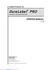 Graphic Products DuraLabel LabPRO Manual