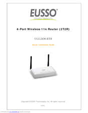 Eusso UGL2430-RTB Quick Installation Manual