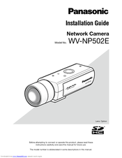 Panasonic WV-NP502E Installation Manual