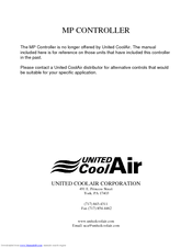 United CoolAir MP Controller Installation & Operating Manual