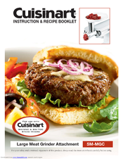 Cuisinart SM-MGC Instruction/Recipe Booklet