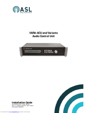 ASL INTERCOM VAR8-ACU Series Installation Manual