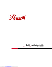 Rosewill RNX-N300 Quick Installation Manual