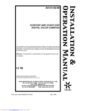 Vicon VC367DSP Installation & Operation Manual