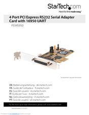 StarTech.com PEX4S950 User Manual