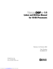 Analog Devices VISUALDSP++ 3.5 Manual