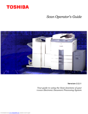 Toshiba GL-10x0 Scan Operator's Manual