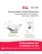 Britax 7200/A/2010 Instructions For Installation And Use Manual