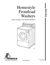 Alliance Laundry Systems LTS85A*H1102 Service Manual