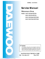 Daewoo KOC-924T5S Service Manual