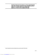 La Germania P9101H9X Installation, Maintenance And Use  Instructions