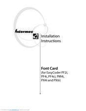 Intermec Font Card Installation Instructions Manual