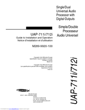 Miranda UAP-711i Installation And Operation Manual