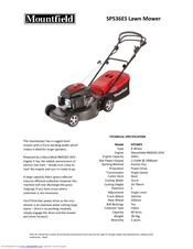Mountfield SP536ES Operating Instructions Manual