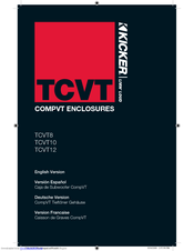Kicker TCVT8 User Manual