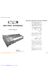 Univox mini-korg Synthesizer Service Manual