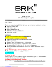 Brik AP-32H User Manual