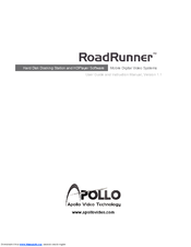 Apollo RoadRunner User Manual And Instruction Manual