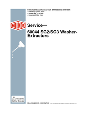 Milnor 60044 SG3 Service Manual