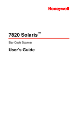Honeywell 7820 Solaris User Manual