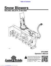 Land Pride SBL2566 Operator's Manual