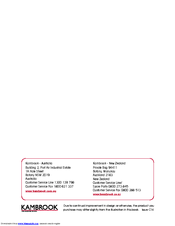 Kambrook KSC360 Instruction Booklet