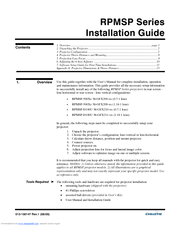 Christie RPMSP-D100U 38-GFX211-xx Installation Manual