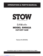 Stow SideWinder SHS62A Operations & Parts Manual