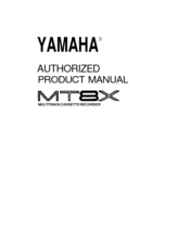 Yamaha MT8X Operation Manual