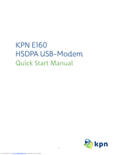 KPN E160 Quick Start Manual