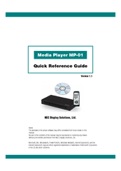 NEC MP-01 Quick Reference Manual