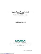 Moxa Technologies PT-7710 Series Hardware Installation Manual