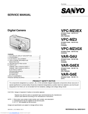 Sanyo VAR-G6U Service Manual