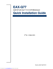 Avalue Technology EAX-Q77 Quick Installation Manual