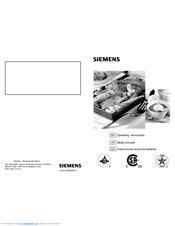 Siemens Cooktop Operating Instructions Manual